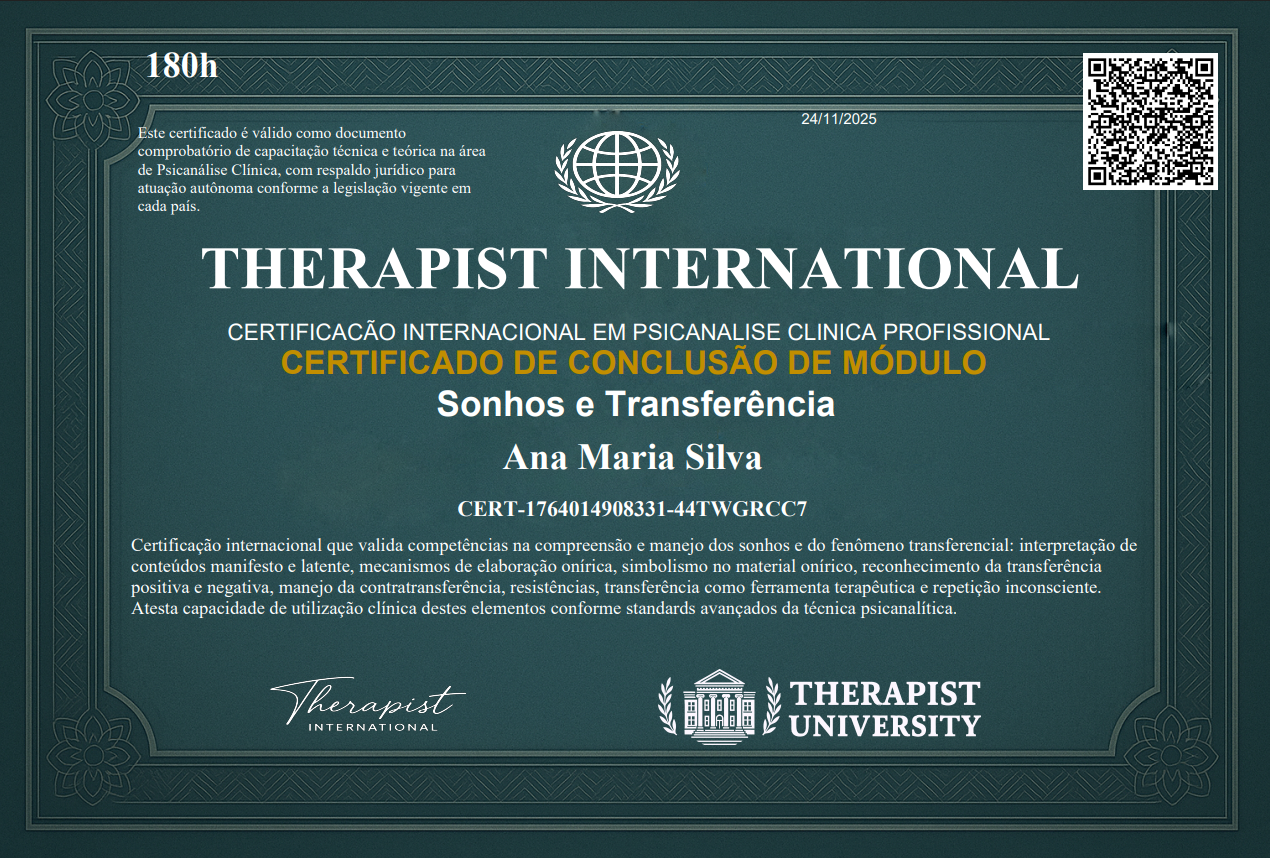 Curso de Formação Psicanálise Clínica Completo/ Online / EAD / R$97