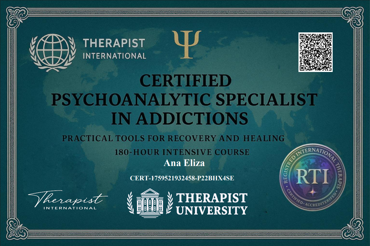 Curso de Formação Psicanalista Especialista em Vícios/ Online / EAD / R$39,90