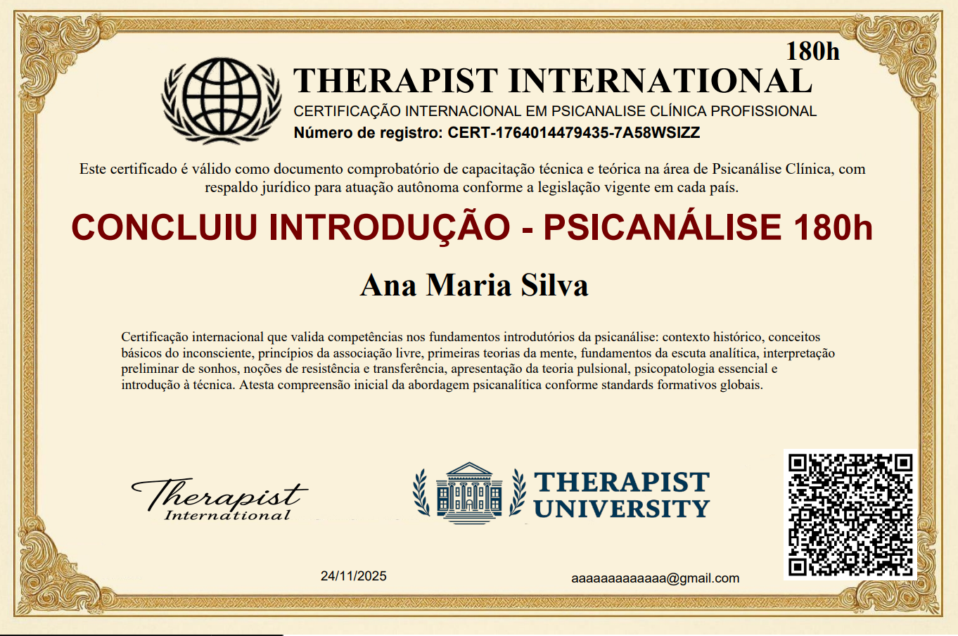 Curso de Formação Psicanálise Clínica Completo/ Online / EAD / R$97